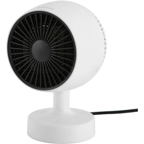 Tragbarer 2-in-1-Heizlüfter, warm und kalt, verstellbare Heizung für Büro oder Schlafzimmer, 100-240 V, europäischer Stecker, weiß.