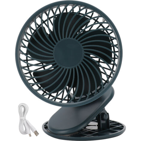 Tragbarer 3-stufiger Tischventilator mit Klemme, ideal für Zuhause, Büro und Schlafzimmer – Grün