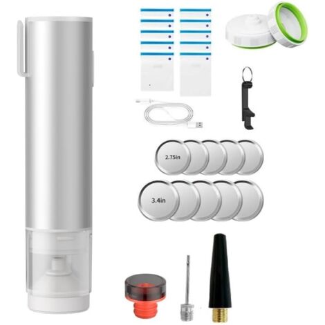 Tragbarer 4-in-1-Hand-Vakuumierer  Wiederaufladbarer & kabelloser Food Saver  Elektrischer Mason Jar Sealer  Mini-Reise-Vakuumierer für die Lebensmittelaufbewahrung