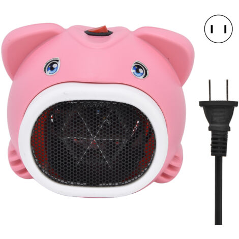 Tragbarer 600-W-Heizkörper, Rosa – Schnelle, leise und sichere Heizung für Büro und Schlafzimmer – 220 V mit EU-Stecker