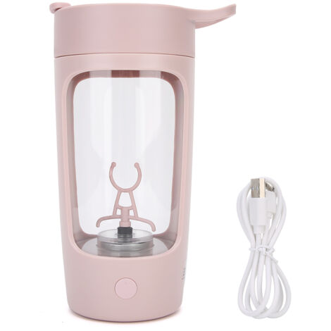 Tragbarer 650-ml-USB-Standmixer in Pink, automatischer Mix- und Pürierfunktion für die Küche