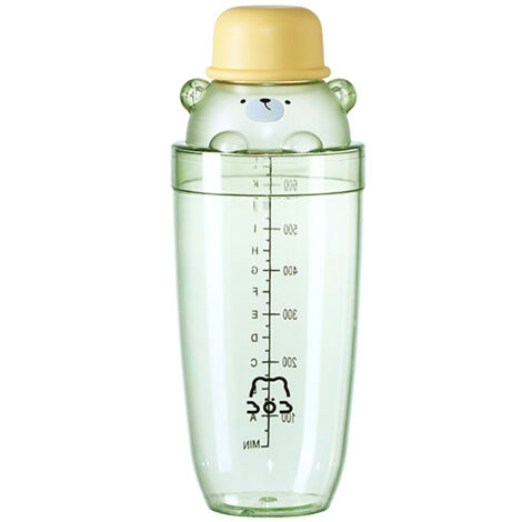 Tragbarer 700-ml-Cocktailshaker aus Kunststoff für Martini, Margarita, Milchtee und Mixgetränke – Gelbes Barzubehör