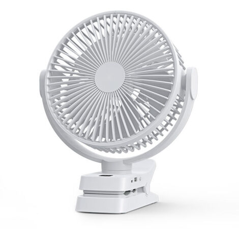 Tragbarer Clip-Ventilator (ca. 286 cm), 12.000 mAh, wiederaufladbarer USB-Akku, 5 Geschwindigkeiten, starker Luftstrom, ideal für Büroschreibtisch, Golfwagen, Reisen im Freien, Campingzelt, Laufband i
