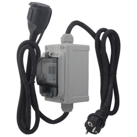 Tragbarer digitaler Stromzähler 230 V IP67, Außen-Wattmeter, kWh-Steckdosen-Stromzähler mit LED/Reset, Energiezählerstecker für Wohnmobile und Elektrofahrzeuge
