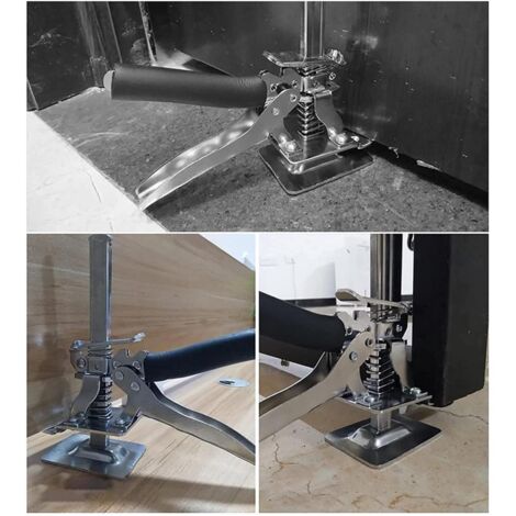 Tragbarer DIY-Hebearm, Stangenstütze, Edelstahl 18 x 6 x 8 cm, silberfarben, höhenverstellbar 0,5–10 cm, für Türen, Fenster und Böden, Tragkraft bis zu 100 kg