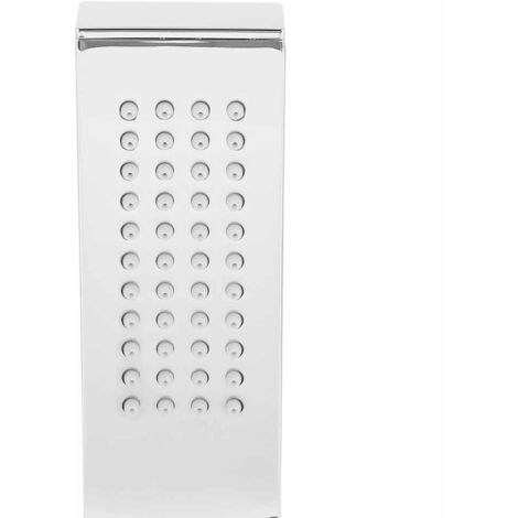 Tragbarer Duschkopf G1/2 Zoll Kupfer Hochdruck Silikon Anti-Kalk Duschkopf Handbrause Badezimmer [1er-Pack] [Silber]