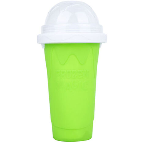 Tragbarer Eiswürfelbehälter aus Silicagel für selbstgemachte Smoothies, 400 ml, grün, schnellgefrierend