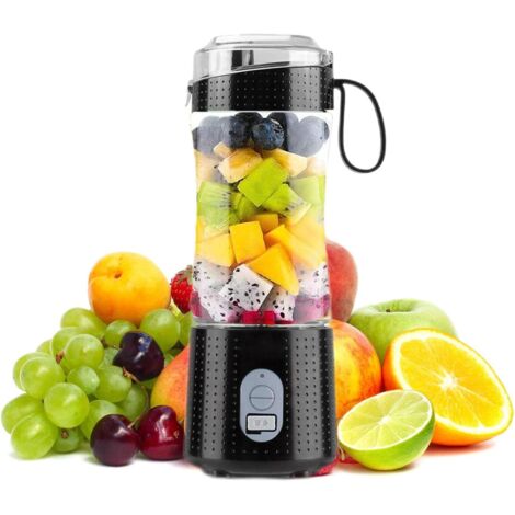 Tragbarer elektrischer Entsafter, Mixbecher für Smoothies, Obst- und Gemüsesäfte, USB-aufladbar