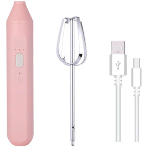 Tragbarer elektrischer Handmixer – JINFGERNE – Ideal zum Eierschlagen, Kuchenrühren, Milchschaum zubereiten und Kaffee kochen. Inklusive: Schneebesen und Datenkabel.