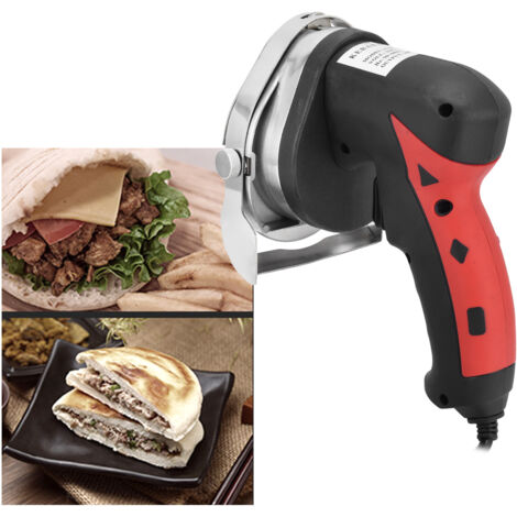 Tragbarer elektrischer Kebabschneider [Fleischschneider aus Edelstahl] – Rot – 80 W – 1705 g – Komplettset mit Inbusschlüssel und Schleifstein