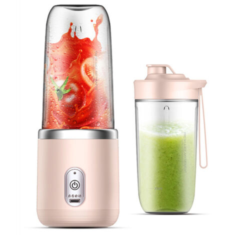 Tragbarer elektrischer Standmixer (400 ml) mit USB-Ladefunktion, multifunktionaler Entsafter