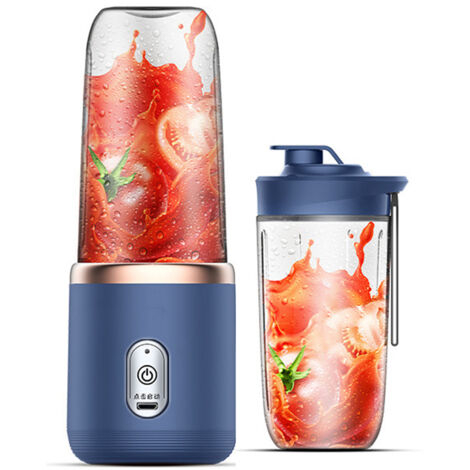 Tragbarer elektrischer Standmixer (400 ml) mit USB-Ladefunktion, multifunktionaler Mixer für Säfte und Smoothies