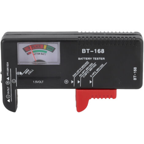 Tragbarer elektronischer Batterietester – Hohe Genauigkeit, keine Batterien erforderlich – Für AA-, AAA-, CD-, 9V- und 1,5V-Batterien – ABS, 11,2 x 2,7 x 6 cm