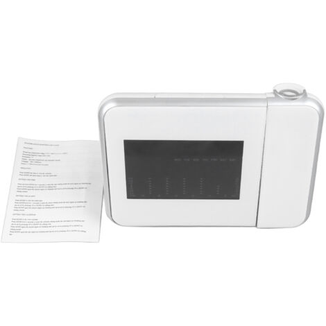 Tragbarer elektronischer Projektionswecker mit Temperatur- und Feuchtigkeitsanzeige für Büro und Schlafzimmer