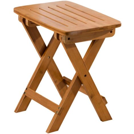 Tragbarer faltbarer Hocker, Holzhocker, Holz-Gartenhocker für den Außenbereich