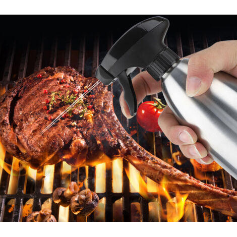 Tragbarer Grillölsprüher aus Edelstahl – Ergonomisches Design, ABS und Edelstahl, gleichmäßiger Sprühnebel zum Kochen und Grillen