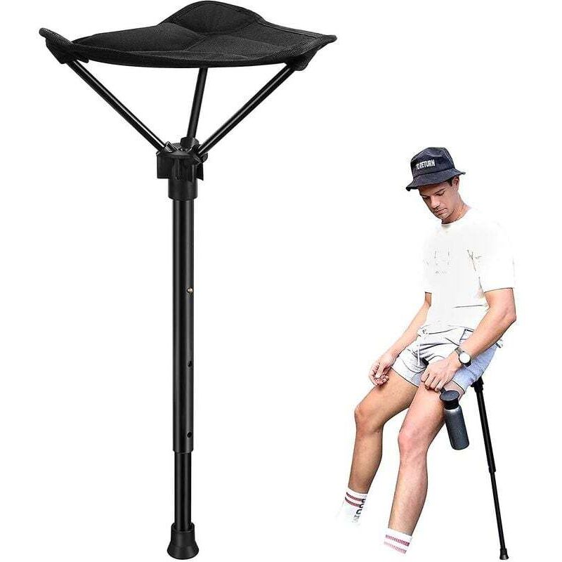 Image of Tragbarer Hocker, höhenverstellbarer Sitz, einziehbarer Outdoor-Angelstuhl mit 3 Gängen - Gabrielle