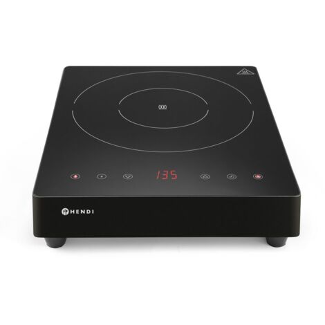 Tragbarer Induktionsherd mit Touchpanel, 1 Heizzone, Black Line, Durchmesser 28 cm, 3500 W - Hendi 239421
