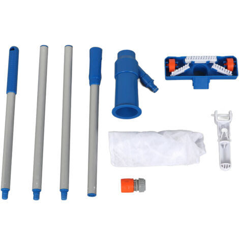 Tragbarer Jet-Poolsauger mit 4 Stangen, Unterwasserreiniger für Whirlpool, Teich, Springbrunnen, EU-Stecker