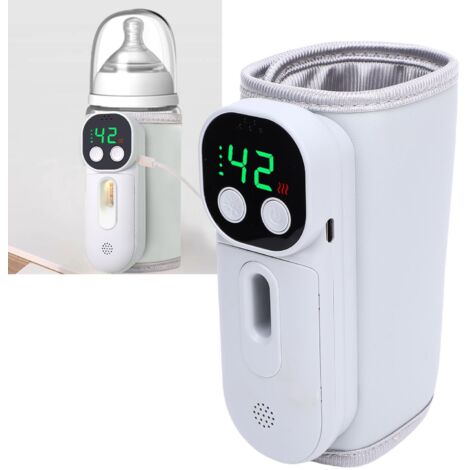 Tragbarer, kabelloser 18-W-USB-gesteuerter, isolierter Reiseflaschenwärmer für Babys [Babyflasche] + [Tragbar] + [18 W] + [10000 mAh]