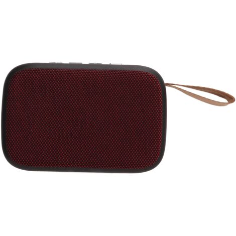 Tragbarer, kabelloser Bluetooth-Lautsprecher, wiederaufladbarer 300-mAh-Akku, ideal für Partys, Strand und Camping – Rot