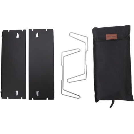 Tragbarer, klappbarer Picknicktisch aus schwarzem Aluminium und Edelstahl für Wandern, Camping und Reisen