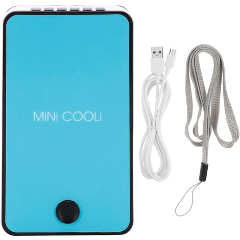Tragbarer, klingenloser Ventilator, Mini-USB-Klimagerät, Gebläse zum Trocknen von Wimpernverlängerungen, blau