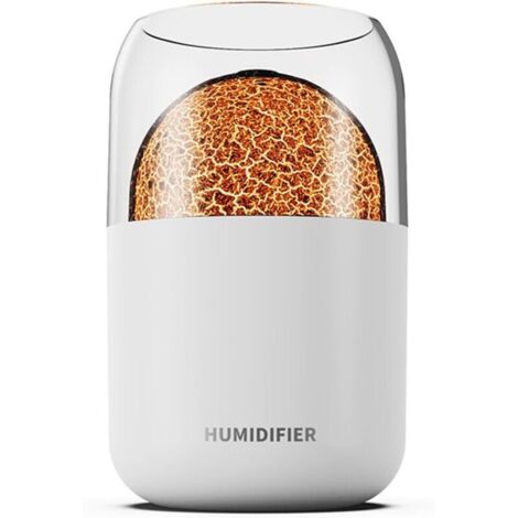 Tragbarer Luftbefeuchter, 300 ml, Cool Little Volcano, LED-Nachtlicht – USB – Luftbefeuchter für den Schreibtisch, 2 Modi, Farbwechsel, Stimmungslicht, Luftbefeuchter