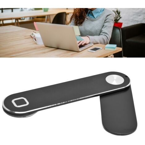 Tragbarer magnetischer Smartphone-/Laptop-Bildschirmhalter – Aluminium-Doppelclip (12 cm, Schwarz, 2 Stück)