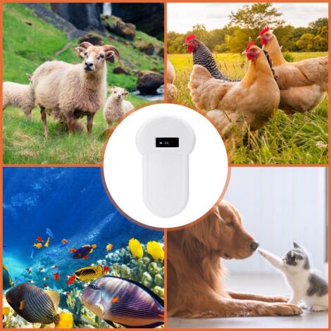 Tragbarer Mikrochip-Tierscanner mit OLED-Display, USB-Aufladung, Transponder-Identifizierung, 134,2 kHz, ISO 11784/85, FDX-B