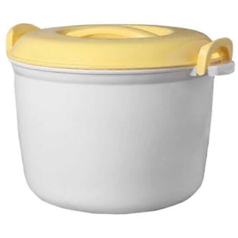 Tragbarer Mikrowellen-Reiskocher, multifunktionaler Dampfgarer, 2800 ml isolierte Lunchbox, dampfend heiß
