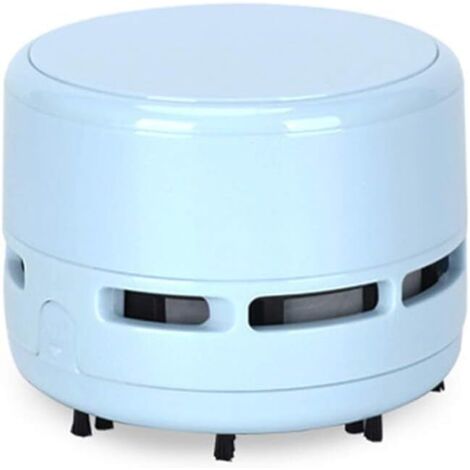 Tragbarer Mini-Krümelsauger, Handstaubsauger für den Schreibtisch, kabellos, multifunktional, Reinigung für Zuhause, Büro, Auto, Tierhaare, keine Batterie im Lieferumfang enthalten (blau)