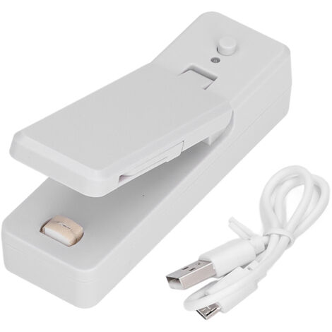 Tragbarer Mini-Magnetbeutelverschluss, USB-aufladbar, für die Aufbewahrung von Lebensmitteln – Grau