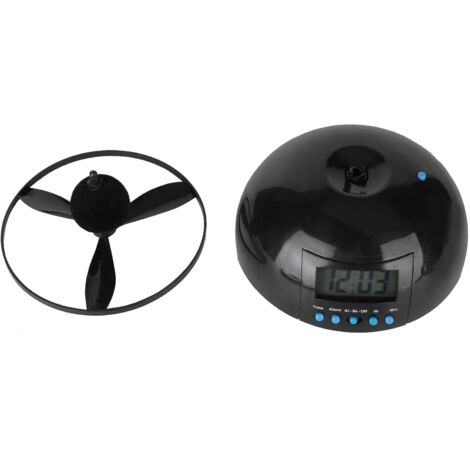 Tragbarer Mini-Rundpropeller-Digital-LCD-Fliegerwecker für den Haushalt