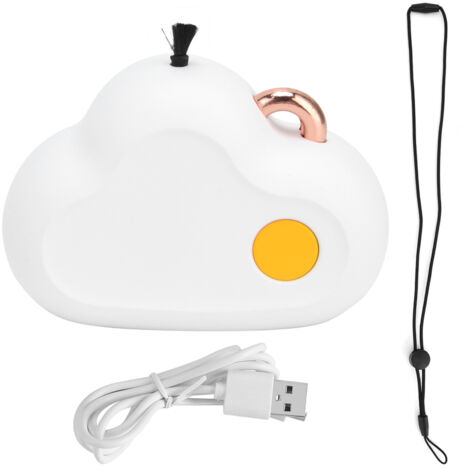 Tragbarer Mini-USB-Luftreiniger mit 480 mAh – Nackenband im weißen Wolken-Design
