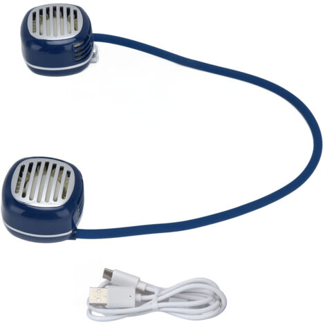 Tragbarer Nackenventilator Mini Sport USB-aufladbar für Reisen Blau