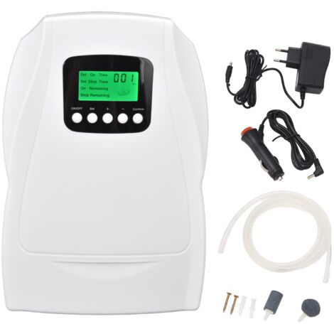Tragbarer Ozongenerator 500 mg/h, multifunktionaler Luftreiniger für Zuhause und Auto, EU-Stecker 100–240 V, 50/60 Hz