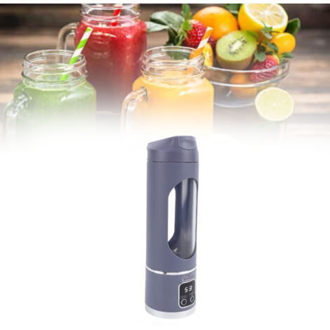 Tragbarer, per USB aufladbarer Mixer: 450 ml, ABS/Edelstahl, 250 mm/75 mm, Lila, 3 Geschwindigkeitsstufen, Selbstreinigung