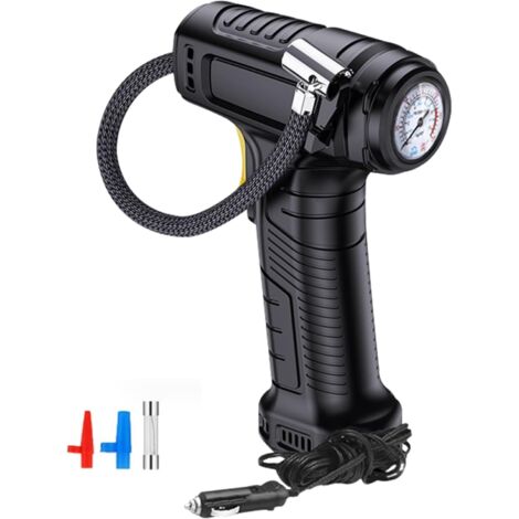 Tragbarer Reifenfüller mit Kompressor, Pumpe für Autoreifen, Handluftpumpe, Reifenfüller mit Manometer