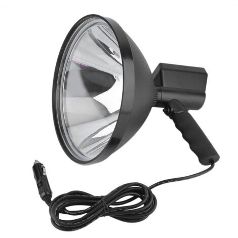 Tragbarer Scheinwerfer, 9 Zoll 12-24 V 55 W tragbare HID-Xenonlampe, wiederaufladbarer wasserdichter stoßfester Scheinwerfer für Outdoor-Camping und Angeln (Schwarz).