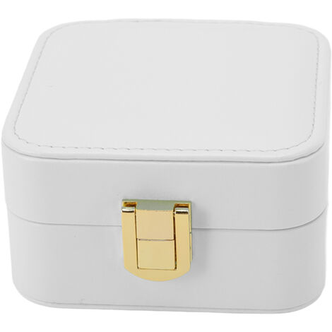 Tragbarer Schmuckkästchen-Organizer für Ringe und Ohrringe, Beige