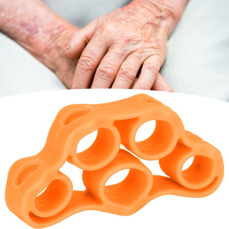 Tragbarer Silikon-Fingerkräftigungsring – Oranger Krafttrainingsgriff