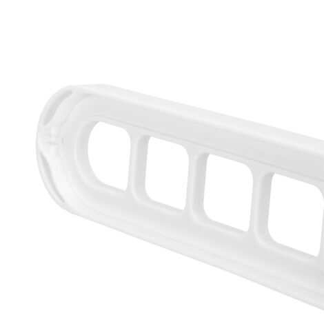 Tragbarer, skandinavischer Multifunktions-Kleiderbügel mit 9 Löchern, Schrankorganizer, platzsparend, aus PP, vertikal/horizontal verstellbar, Grau/Beige/Weiß/Blau/Rosa (33,5 x 6 cm) (Haken 12,5 cm),