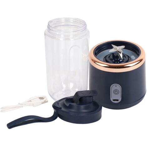 Tragbarer Smoothie-Mixer, 400 ml, 6 Klingen, 22.000 U/min, USB-aufladbar, ideal für Obst und Gemüse unterwegs