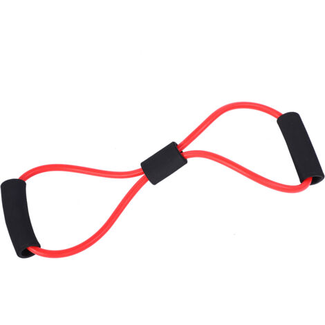 Tragbarer Stretch-Yogagurt aus hochwertigem Gummi, einfach zu verwenden, vielseitig einsetzbar, um fit zu bleiben (rot)