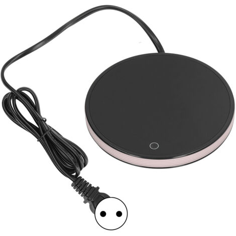 Tragbarer Tassenwärmer aus Aluminiumlegierung (18 W) – Heizplatte für Kaffee, Tee, Milch – 220-V-EU-Stecker – Rosa