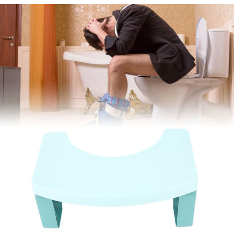Tragbarer Toilettenhocker aus Polypropylen, Hockhocker, faltbarer Reise- und Gesundheitshocker, robust mit Gitterstruktur und bis zu 18 cm verstellbarer Höhe