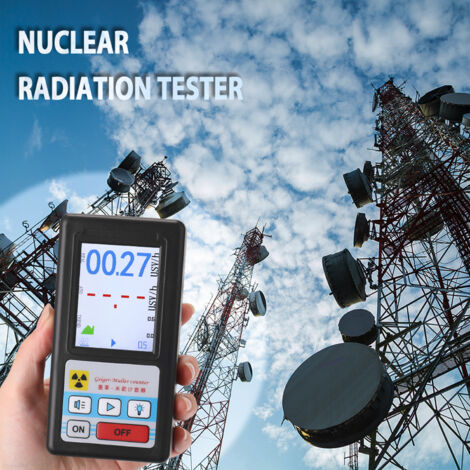 Tragbarer tragbarer Geigerzähler, multifunktionaler Nuklearstrahlungsdetektor, Personendosimeter, Marmordetektoren, Beta-Gamma-Röntgentester,Schwarz