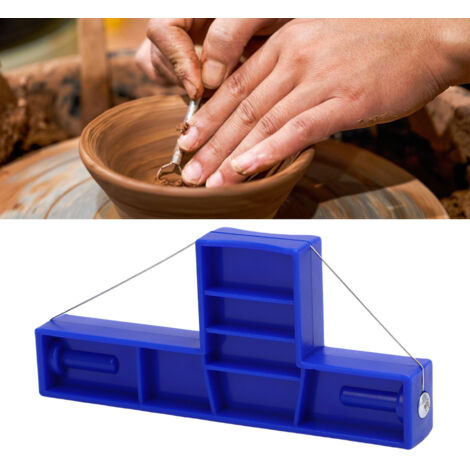 Tragbarer und verstellbarer L-förmiger Tonschneider, ABS, Schraubbefestigung, 30°/45°/60° Winkel, robust, für Keramik, Heimwerkerprojekte und Hobby.