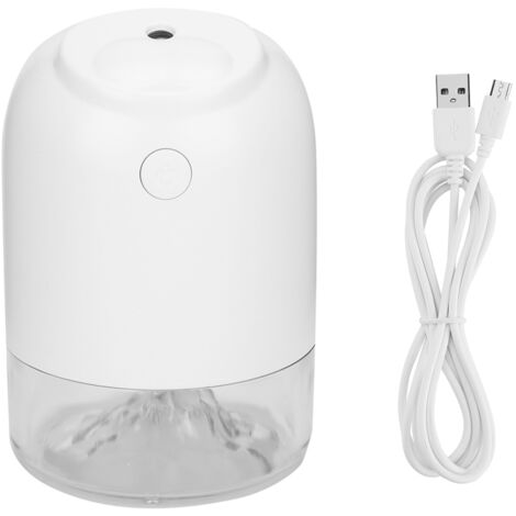Tragbarer USB-Luftbefeuchter mit Timer – Luftreiniger für Zuhause und Büro – Leiser Luftbefeuchter mit LED-Beleuchtung